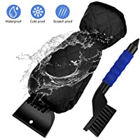 Gafild Raspador de Hielo Guante- ABS rasqueta Cepillo de Nieve con EVA Guante Forrado Rascadores de hielo para…
